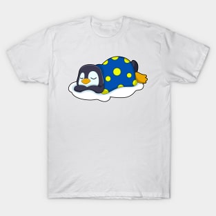 Penguin at Sleeping with Blanket T-Shirt